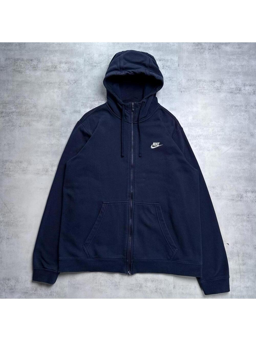 Y2K Nike 00s Navy Zip Up Hoodie Jacket